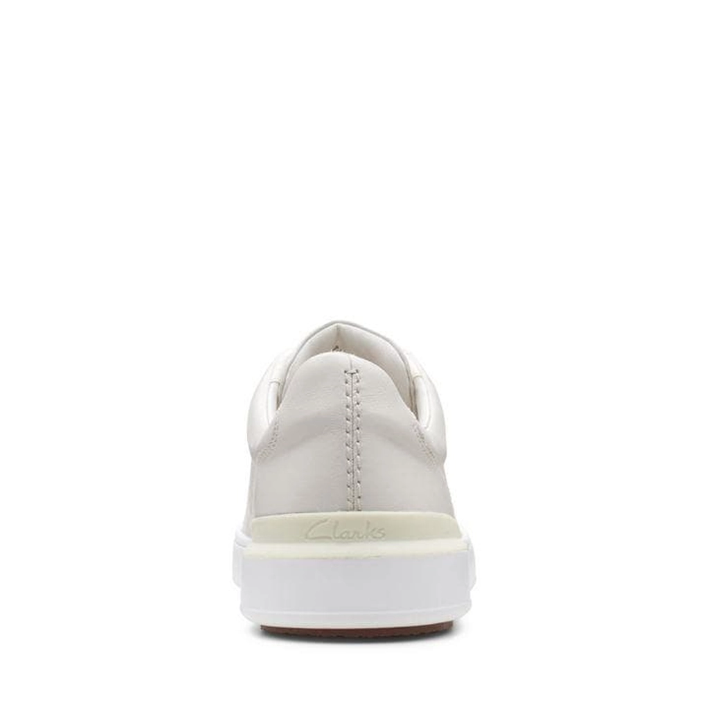 Clarks Originals Court Lite Lace Leather Trainers - White